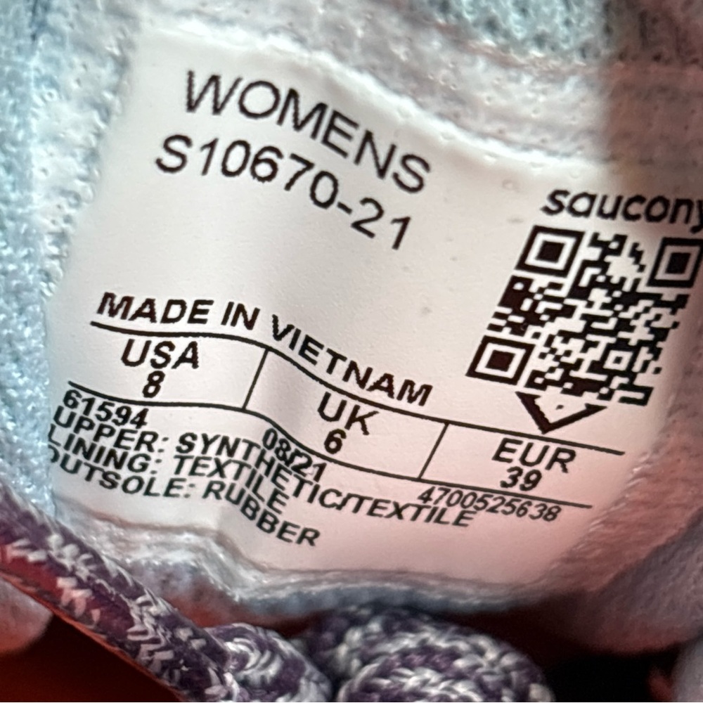 Saucony Excursion TR15 Womens Gray Purple Running Shoes Size 8 - Worn Once - Picture 11 of 12